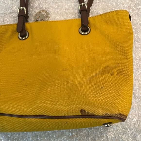 Michael Kors Yellow Saffiano Tote Shoulder Bag - Picture 9 of 16